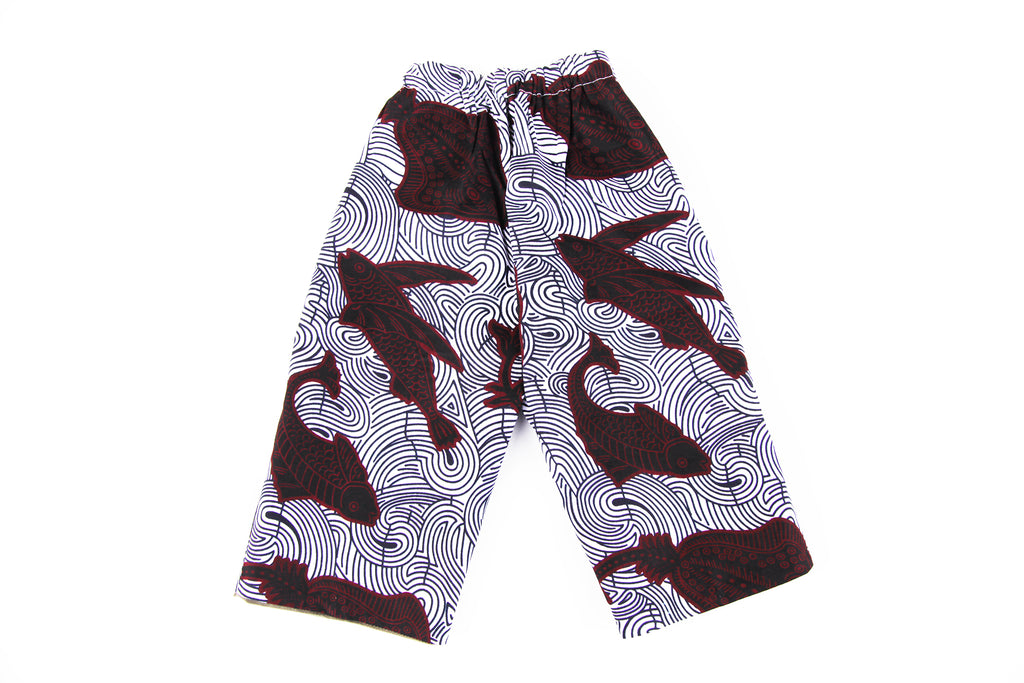 Baby and Toddler Reversible Pants "Underwater Exploration by Night"