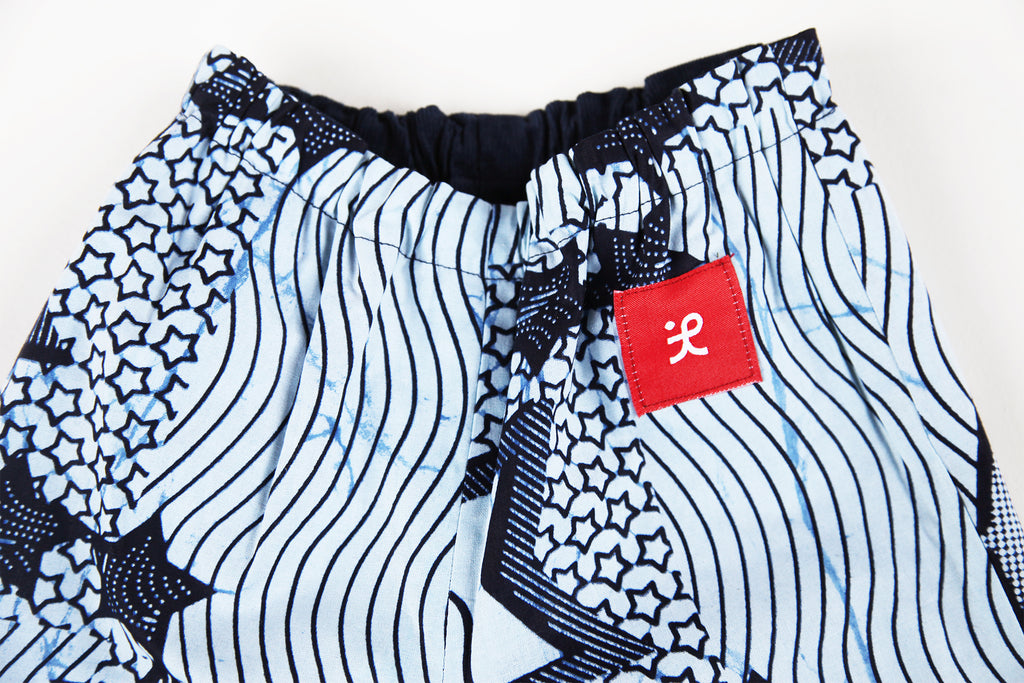Baby and Toddler Reversible Pants "Stars and Waves"