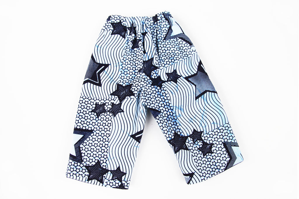 Baby and Toddler Reversible Pants "Stars and Waves"