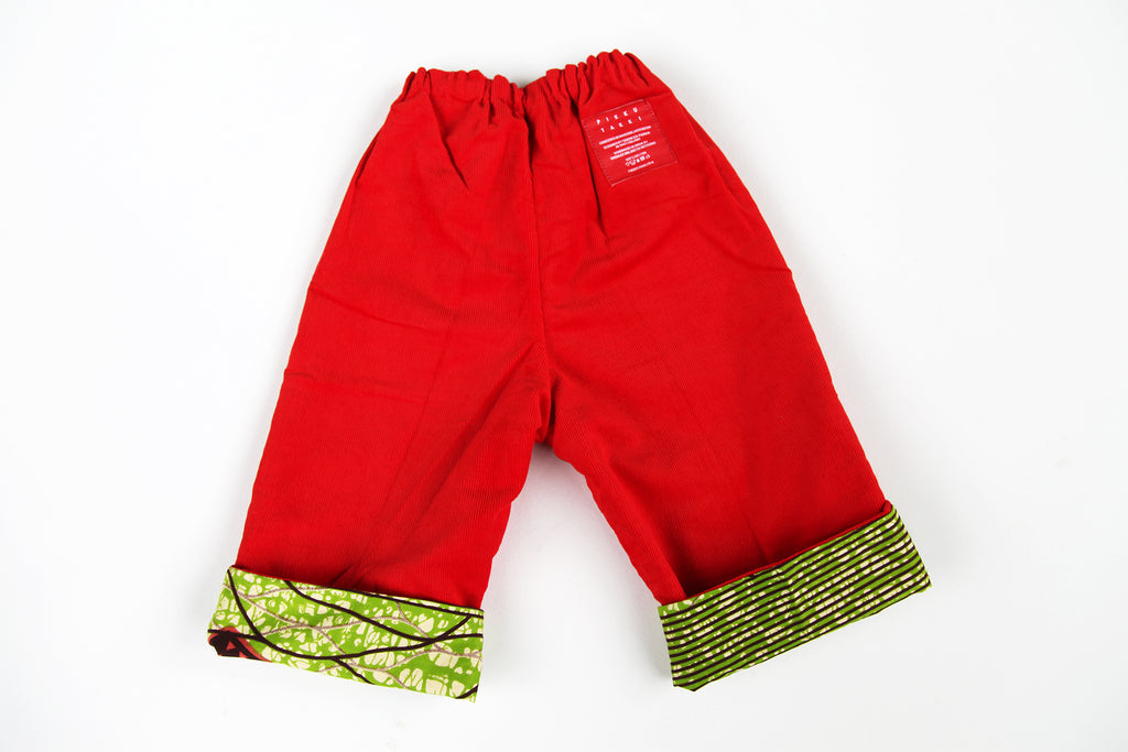 Baby and Toddler Reversible Pants "Migrating Cranes, Green"