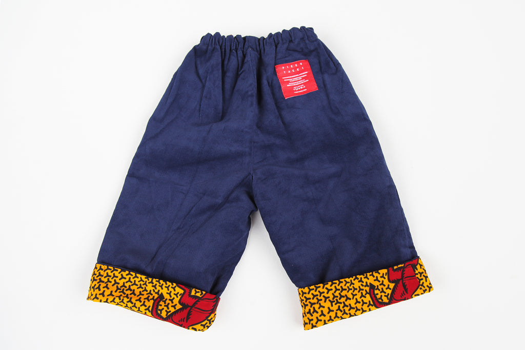 Baby and Toddler Reversible Pants "Wild Horses, Red and Orange"