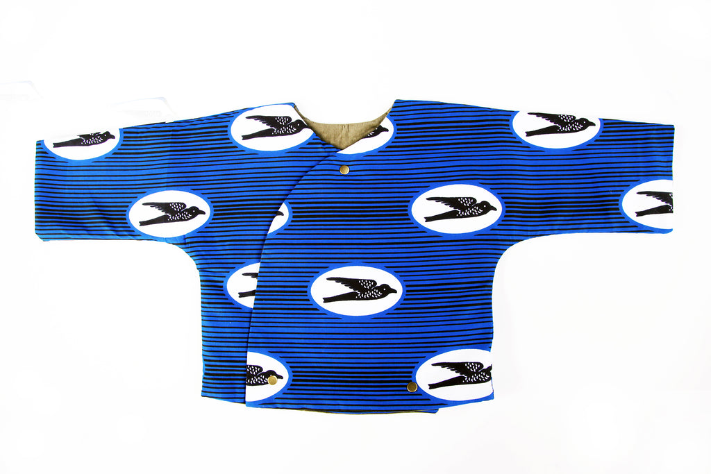 Kids Unisex Classic Kimono "Birds Flying High, Blue"