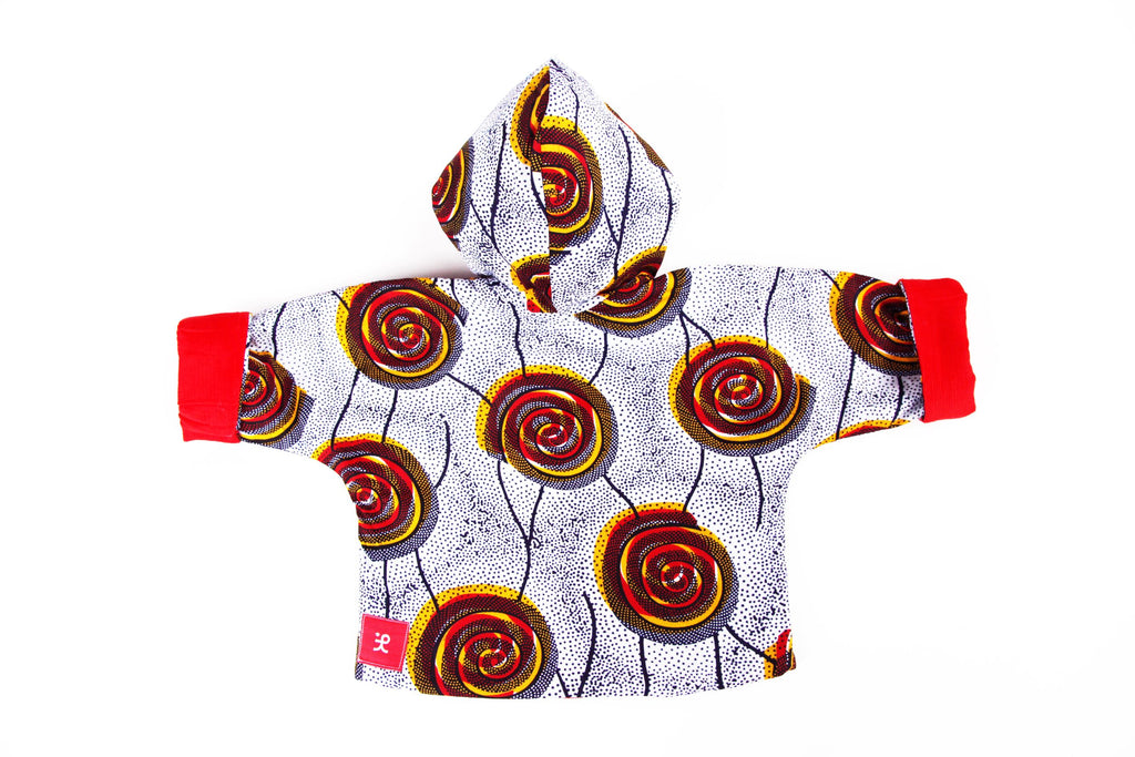 Kids Unisex Hooded Kimono "Spirals"